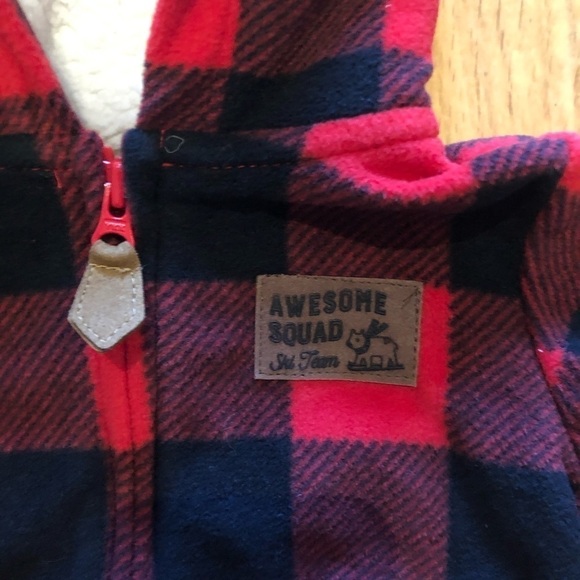 Carters Hoodie Lumberjack  Fleece Lined - Picture 2 of 4